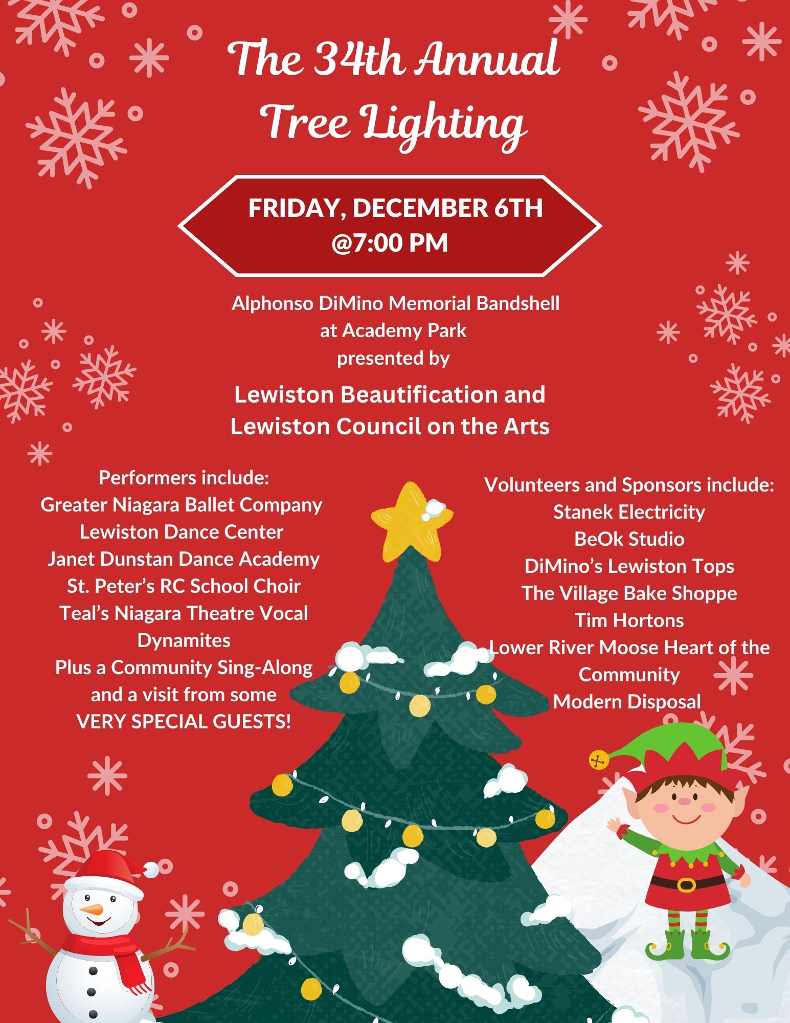 34th Village of Lewiston Annual Tree Lighting Image